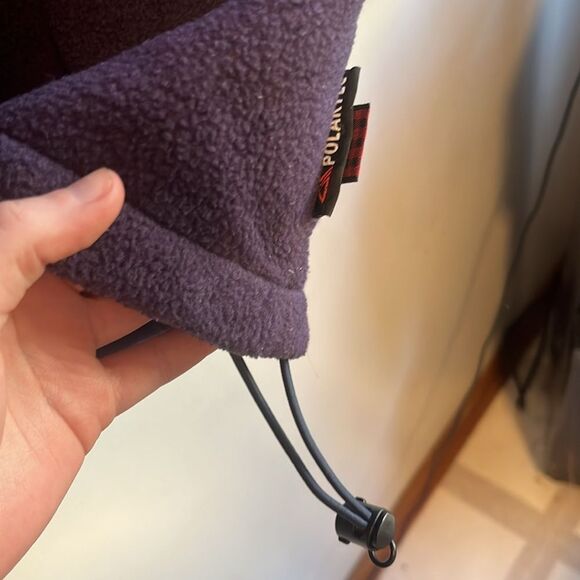 VINTAGE WOMENS MEDIUM WOOLRICH FLEECE QUARTER SNAP PULLOVER - Picture 3 of 6